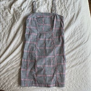 Pink and Black Gingham style mini dress.